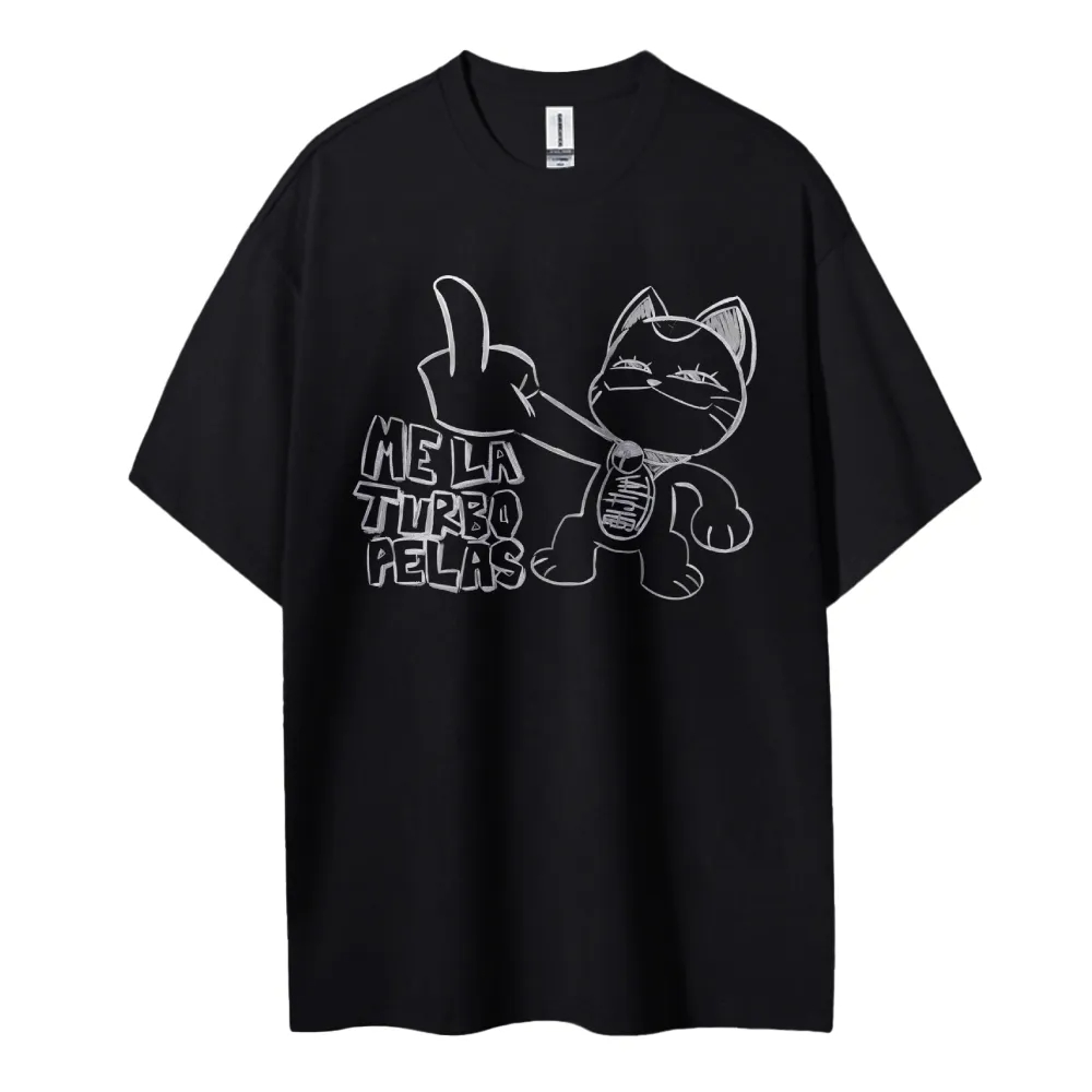 Anime Merchandise Store Japan - Camiseta Dandadan Anime gato dedo medio