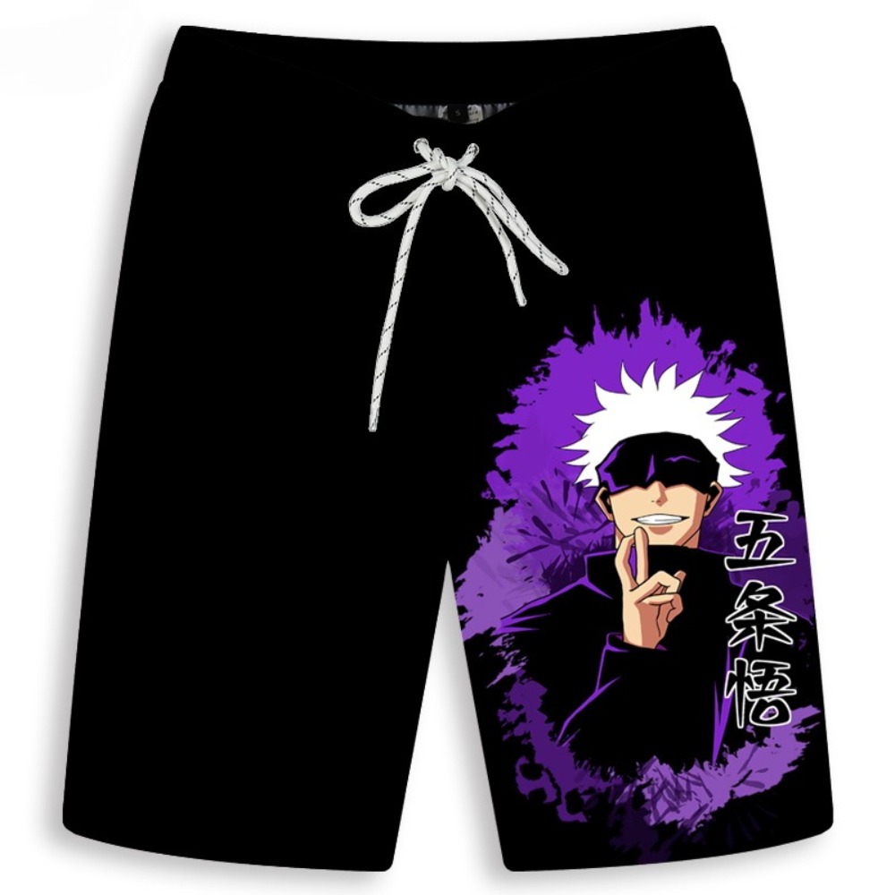 Anime Merchandise Store Japan - Pantalones cortos con estampado Gojo Satoru